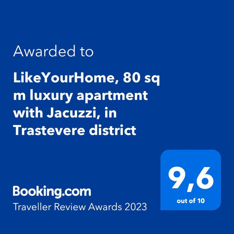 Likeyourhome, 80 Sq M Luxury Apartment With Jacuzzi, In Trastevere District 로마 외부 사진